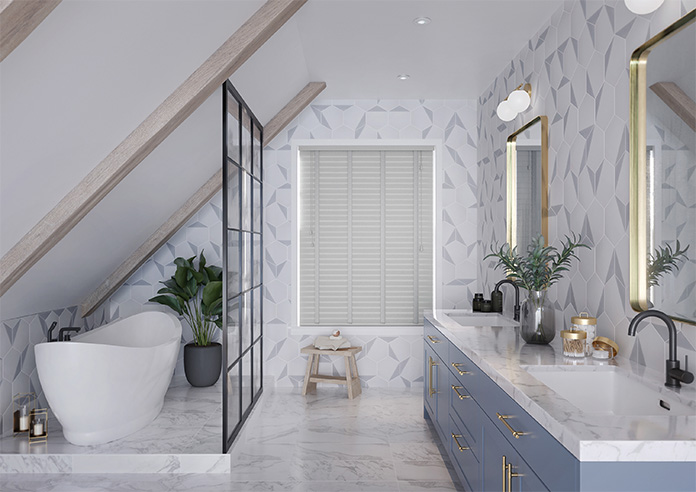 Ecowood Deluxe, Blizzard Grey Fine Grain - Motorised Venetian Blind - Image 7